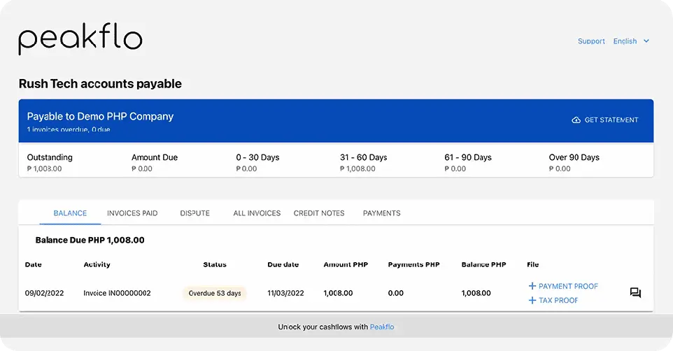 Self serve portal for customers to view and clear invoice payments quicker