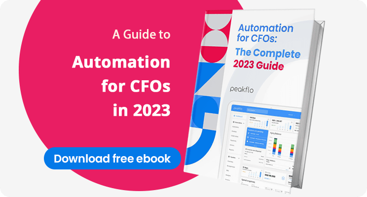 EBook cover for A Guide to Automation for CFOs in 2023