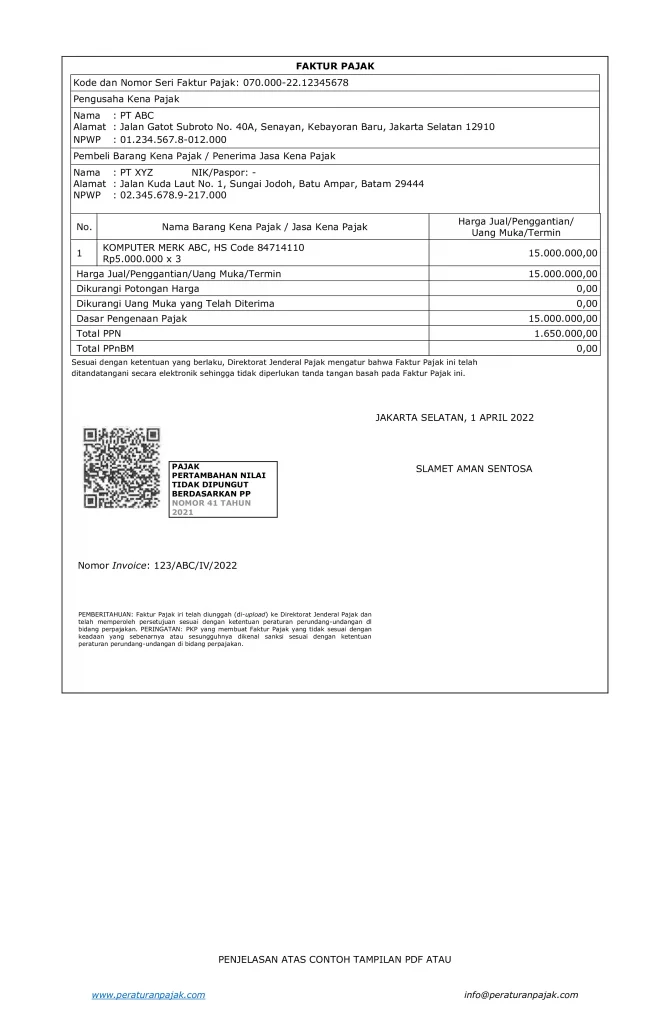 Faktur Pajak Pengertian Syarat Contoh Dan Cara Membuatnya 4200