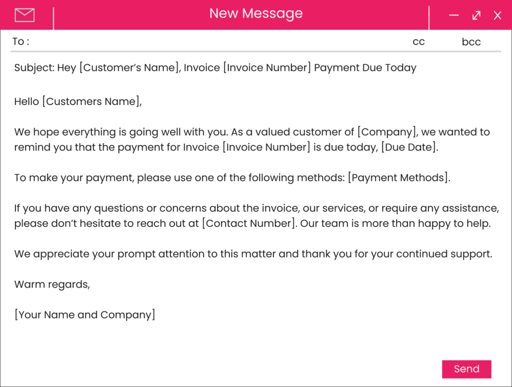Due Date Payment Reminder Template