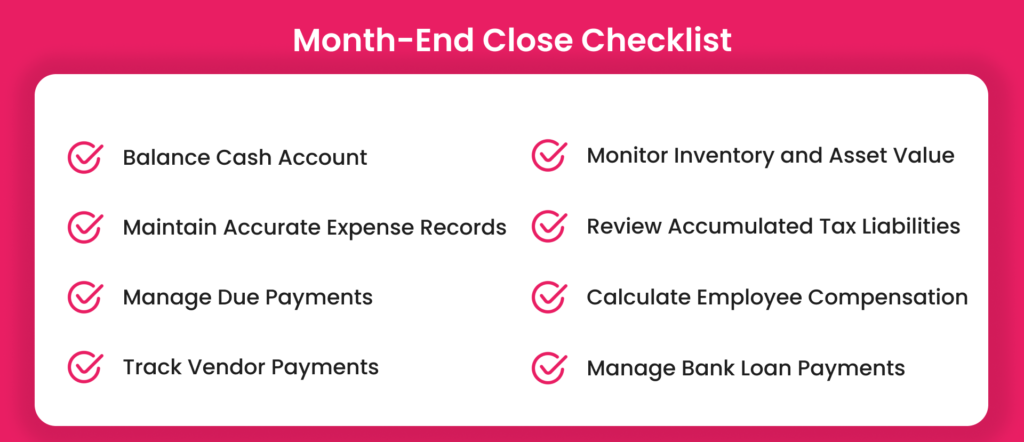 month-end close checklist