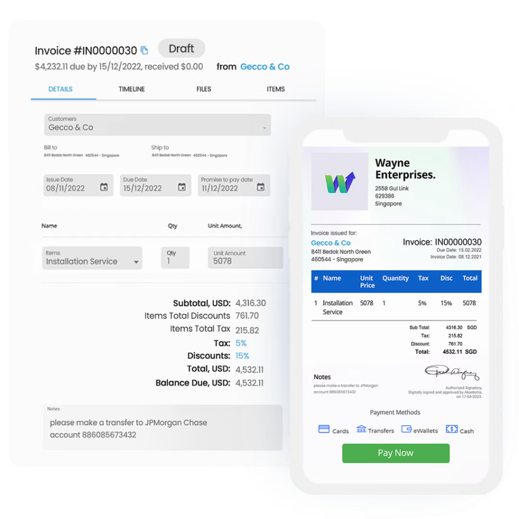 order to cash software invoice