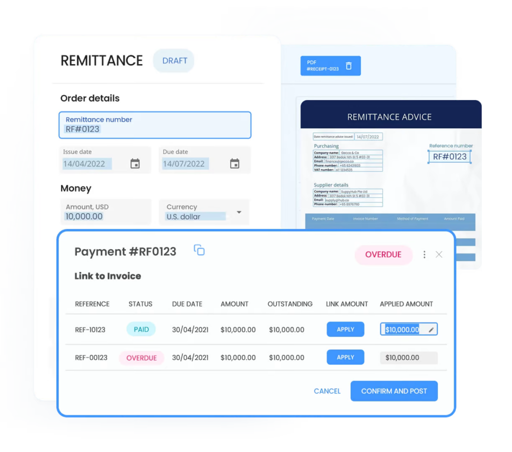 Extract remittance details automatically