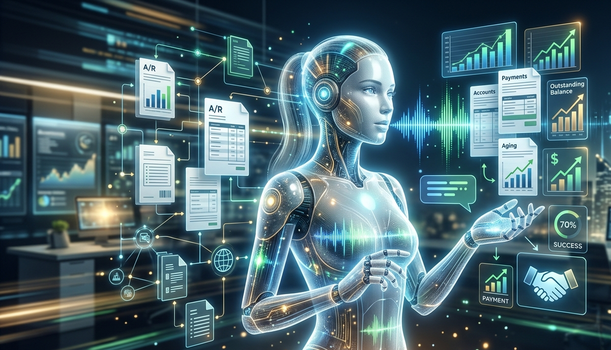 AI Voice Agents vs Traditional IVR comparison diagram for accounts receivable collections